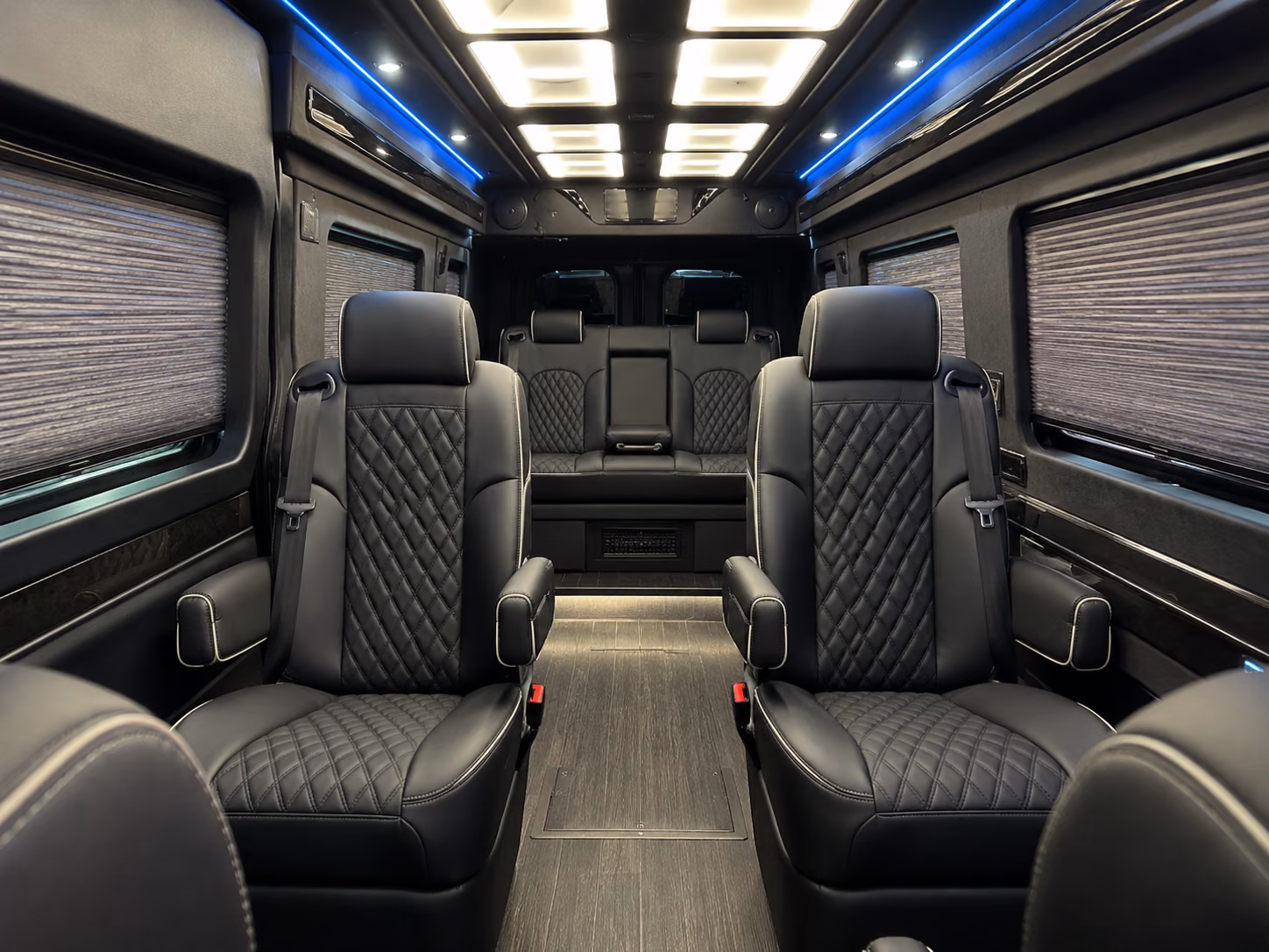 akron wedding guest sprinter van shuttles from hotel blocks to ceremony and reception venues