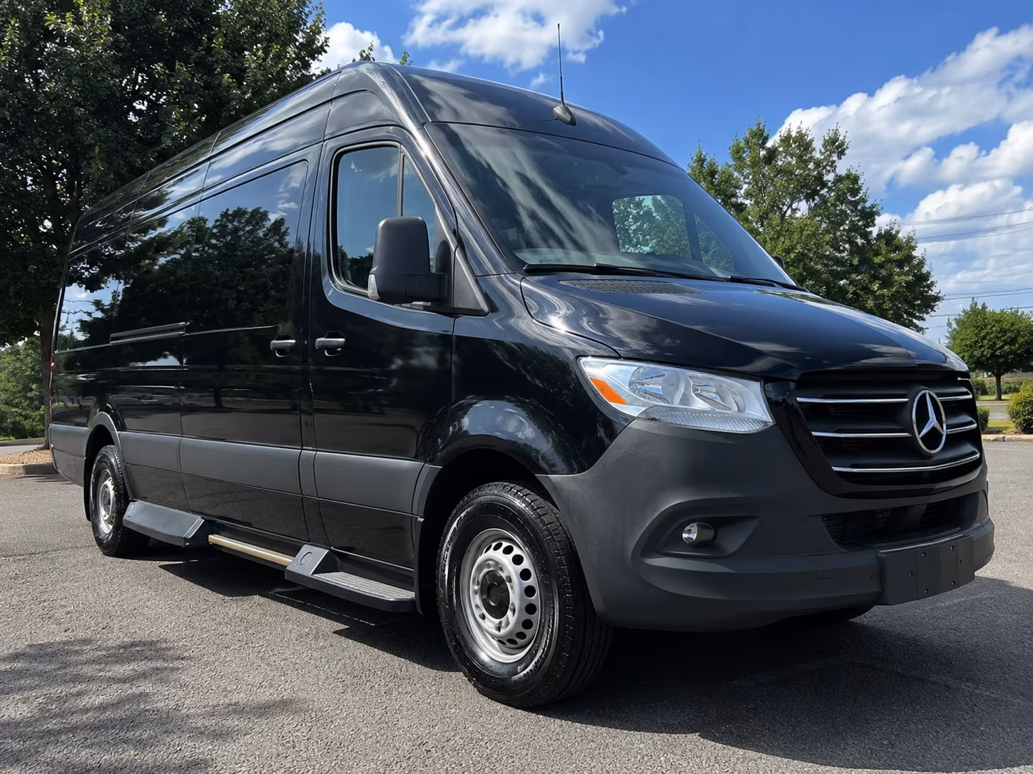 shift change and overnight employee sprinter van transportation in akron